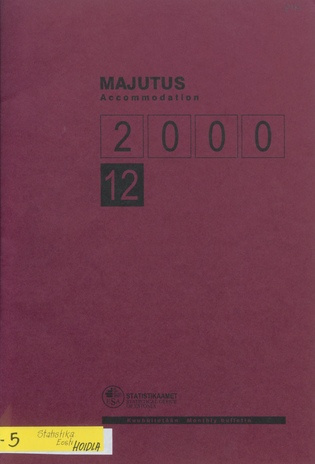 Majutus : kuubülletään = Accommodation : monthly bulletin ; 12 2001-02