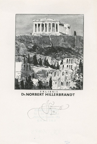 Exlibris dr. Norbert Hillerbrandt 