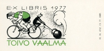 Ex libris 1977 Toivo Vaalma 
