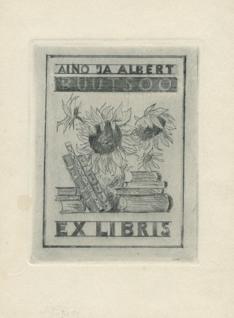 Aino ja Albert Ruutsoo ex libris 