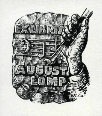 Ex libris August Lomp 