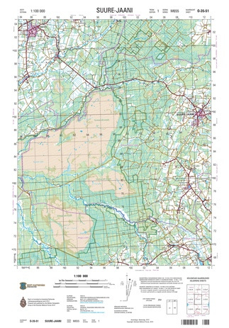 O-35-51 Suure-Jaani : Eesti = Estonia 1:100 000 