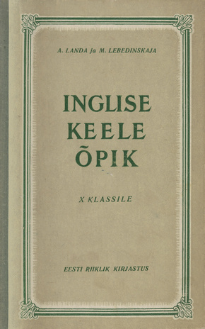 Inglise keele õpik keskkooli X klassile