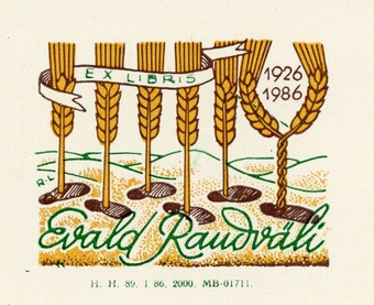 Ex libris Evald Raudväli  