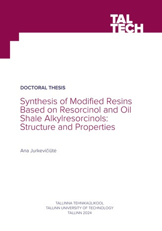 Synthesis of modified resins based on resorcinol and oil shale alkylresorcinols: structure and properties = Modifitseeritud vaikude süntees resortsinooli ja põlevkivi alküülresortsinoolide alusel: struktuur ja omadused 