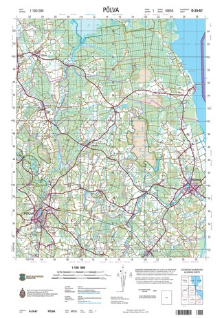 O-35-67 Põlva : Eesti = Estonia 1:100 000 