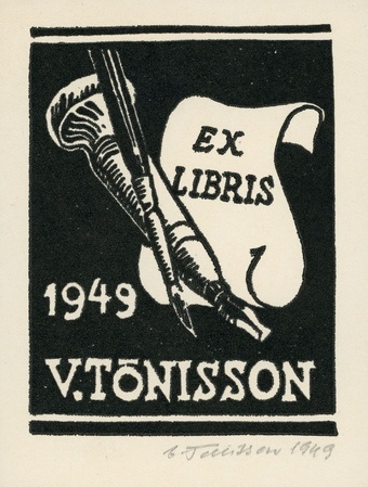 Ex libris V. Tõnisson 