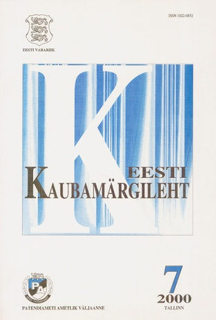 Eesti Kaubamärgileht ; 7 2000-07