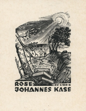 Rose Johannes Kase ex libris 