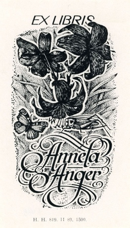 Ex libris Annela Anger 