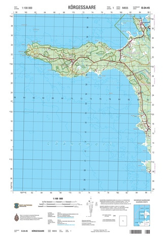 O-34-45 Kõrgessaare : Eesti = Estonia 1:100 000 