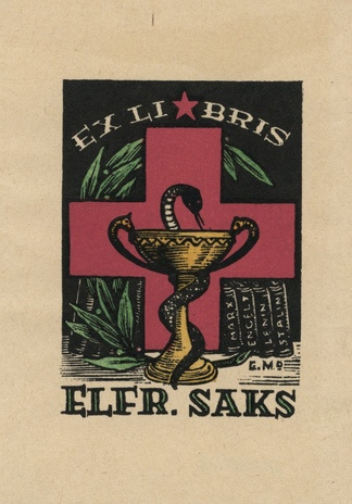 Ex libris Elfr. Saks 