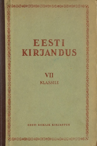 Eesti kirjandus VII klassile