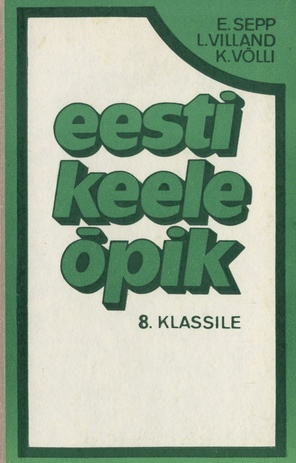 Eesti keele õpik VIII klassile 