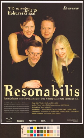 Resonabilis : Tarmo Johannes, Iris Oja, Kristi Mühling, Aare Tammesalu 