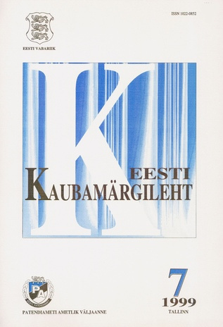 Eesti Kaubamärgileht ; 7 1999-07