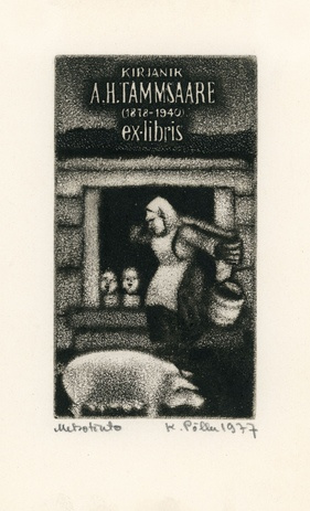 Kirjanik A. H. Tammsaare ex-libris 