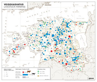 [Eesti rahvusatlas] : veisekasvatus = livestock farming 