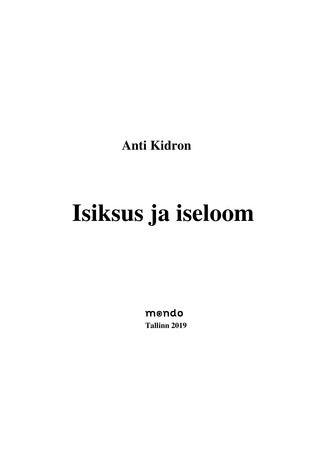 Isiksus ja iseloom 