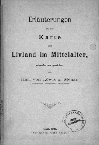 Erläuterungen zu der Karte von Livland im Mittelalter