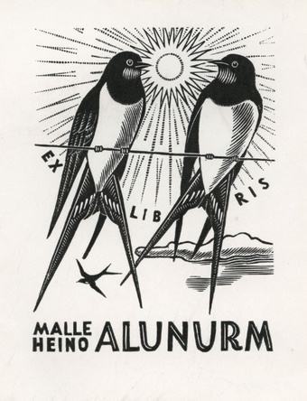 Ex libris Malle Heino Alunurm 