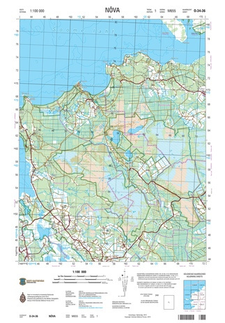 O-34-36 Nõva : Eesti = Estonia 1:100 000 