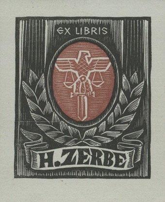 Ex libris H. Zerbe 