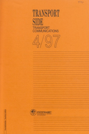 Transport. Side : kvartalibülletään = Transport. Communications : quarterly bulletin ; 4 1998-03