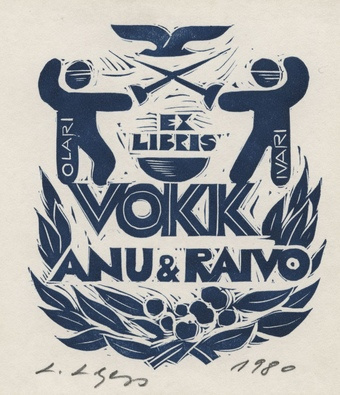 Ex libris Vokk Anu & Raivo 