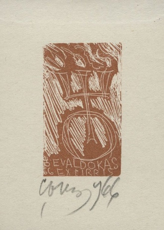 Evald Okas ex libris 