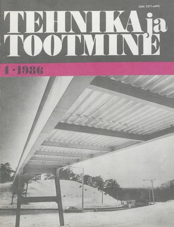 Tehnika ja Tootmine ; 4 1986-04