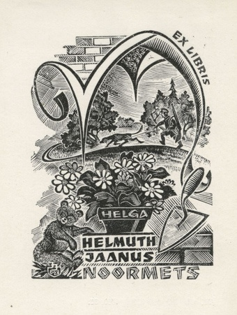 Ex libris Helga Helmuth Jaanus Noormets 