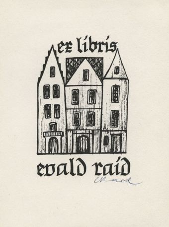 Ex libris Evald Raid 