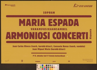 Maria Espada, Armoniosi Concerti