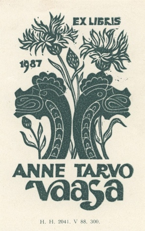 Ex libris Anne Tarvo Vaasa 