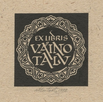 Ex libris Väino Talv 