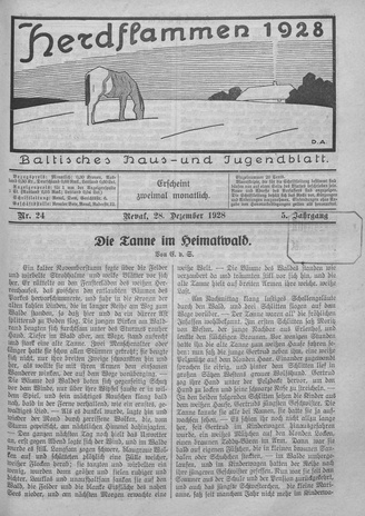 Herdflammen : Baltisches Haus- und Jugendblatt ; 24 1928-12-28