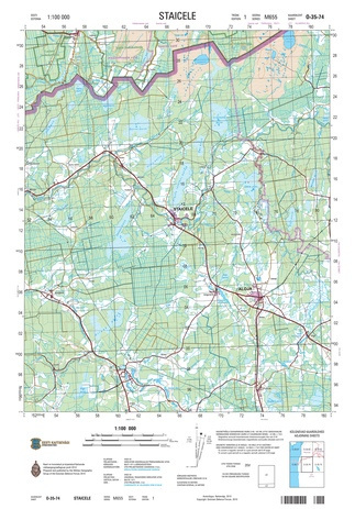 O-35-74 Staicele : Eesti = Estonia 1:100 000 