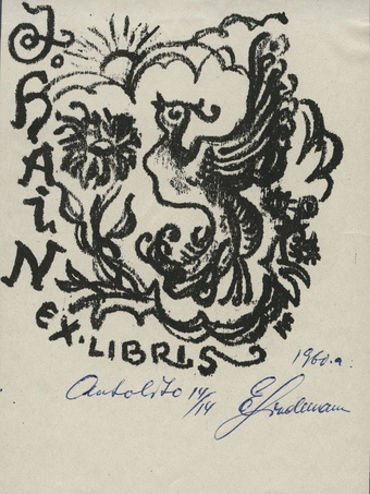 J. Hain ex libris 