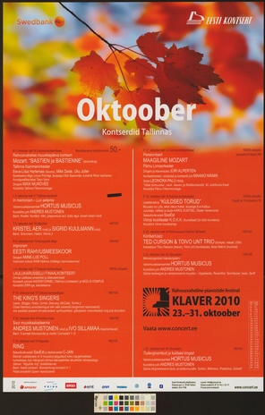Oktoober : kontserdid Tallinnas 