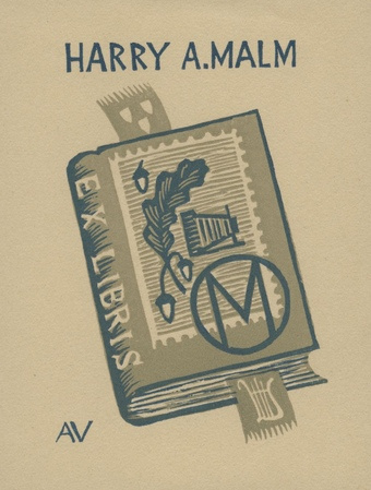 Harry A. Malm ex libris 