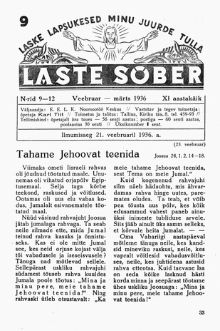 Laste Sõber ; 9-12 1936-02/03