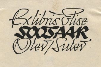 Ex libris Elise Olev Sulev Soosaar 