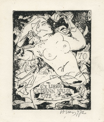 Ex libris Johann Naha 70 