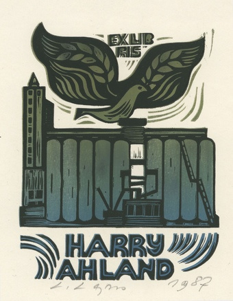 Ex libris Harry Ahland 