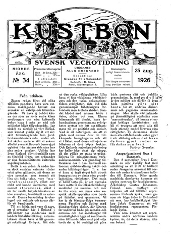 Kustbon ; 34 1926