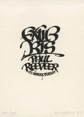 Ex libris Paul Reeveer in memoriam 