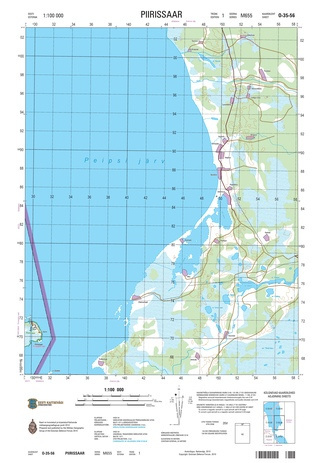 O-35-56 Piirissaar : Eesti = Estonia 1:100 000 