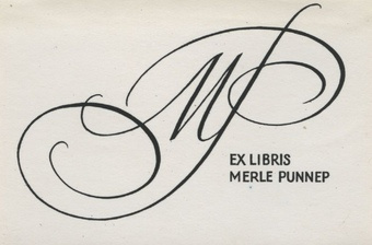 Ex libris Merle Punnep 