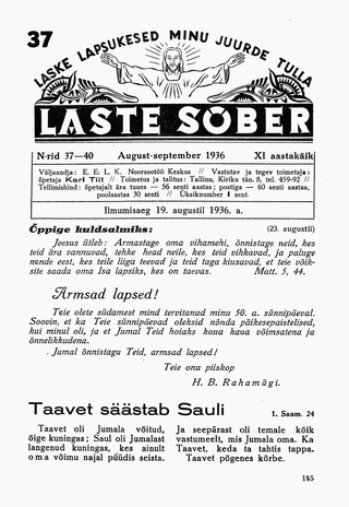 Laste Sõber ; 37-40 1936-08/09